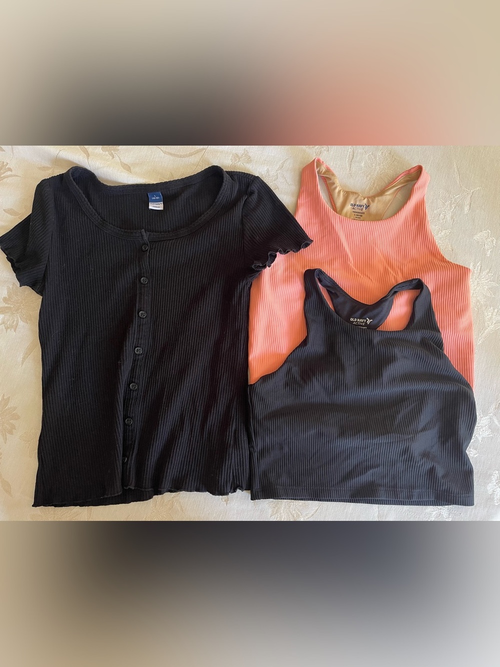 Old Navy Girls Large Ribbed Top & Sports Bra Lot of 3 | Size L (10-12)